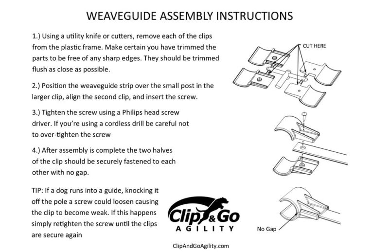 Clear Way Weave Guides Assembly Instructions